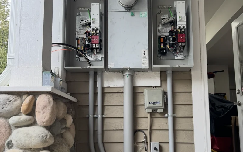 Electrical panels, meter and generator transfer equipment