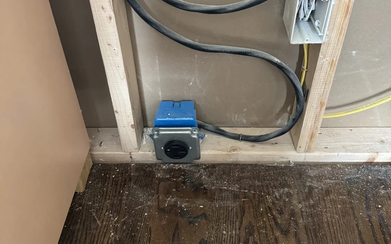 Dedicated branch-circuit wiring and electrical boxes during installation